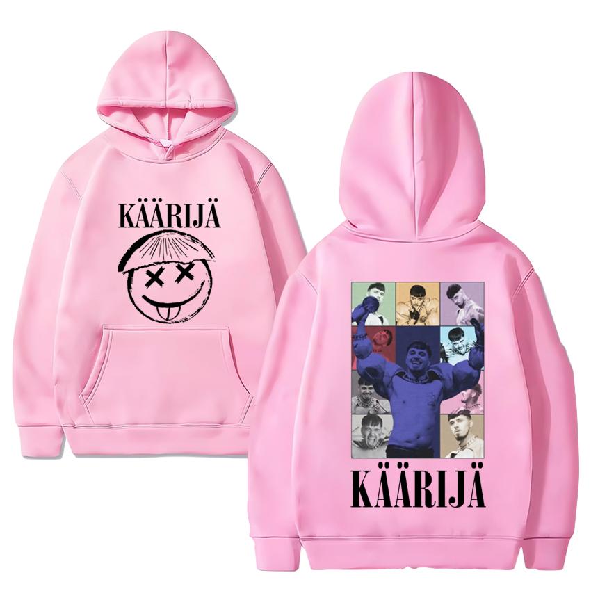 Певец Käärijä The Eras Tour Худи с двусторонним принтом Унисекс Повседневное Флис Длинный рукав уличная одежда Мужчины Женщины винтажный Свитшот