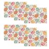 Watercolor Eggs Floral Leaves Easter Placemats Set of 6, 12x18 Inch Seasonal Spring Table Mats for Party Kitchen Dining Decoration