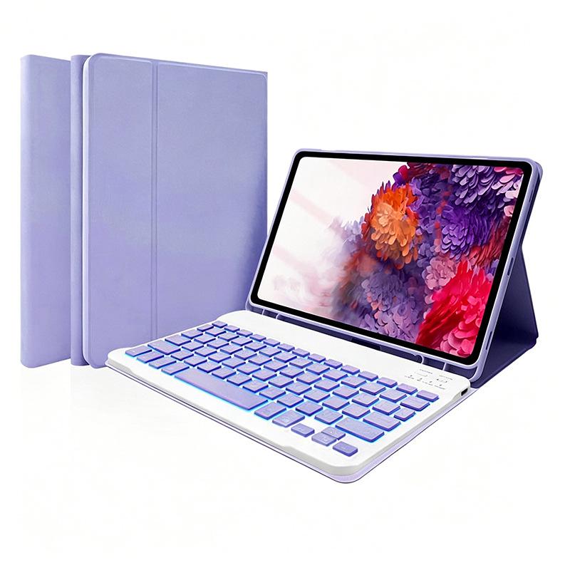 Чехол для планшета Samsung Tab A8 10,5” с семицветной подсветкой и Bluetooth-клавиатурой