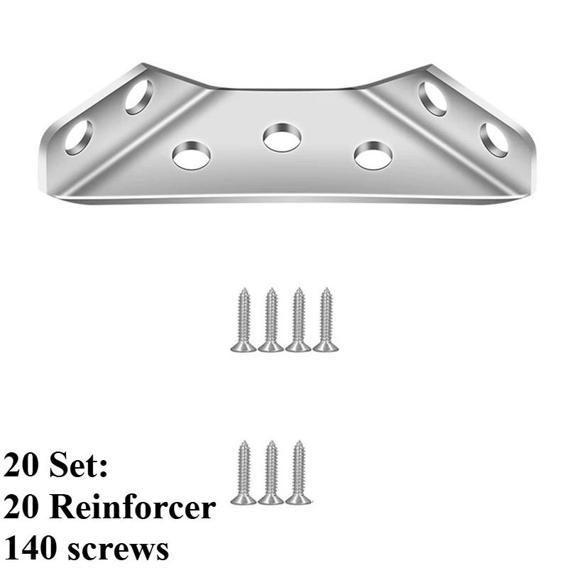 10/20/40/50 шт. Утолщенный угловой код из нержавеющей стали 90 градусов Прямой угол Фиксирующий кронштейн Мебельные соединители