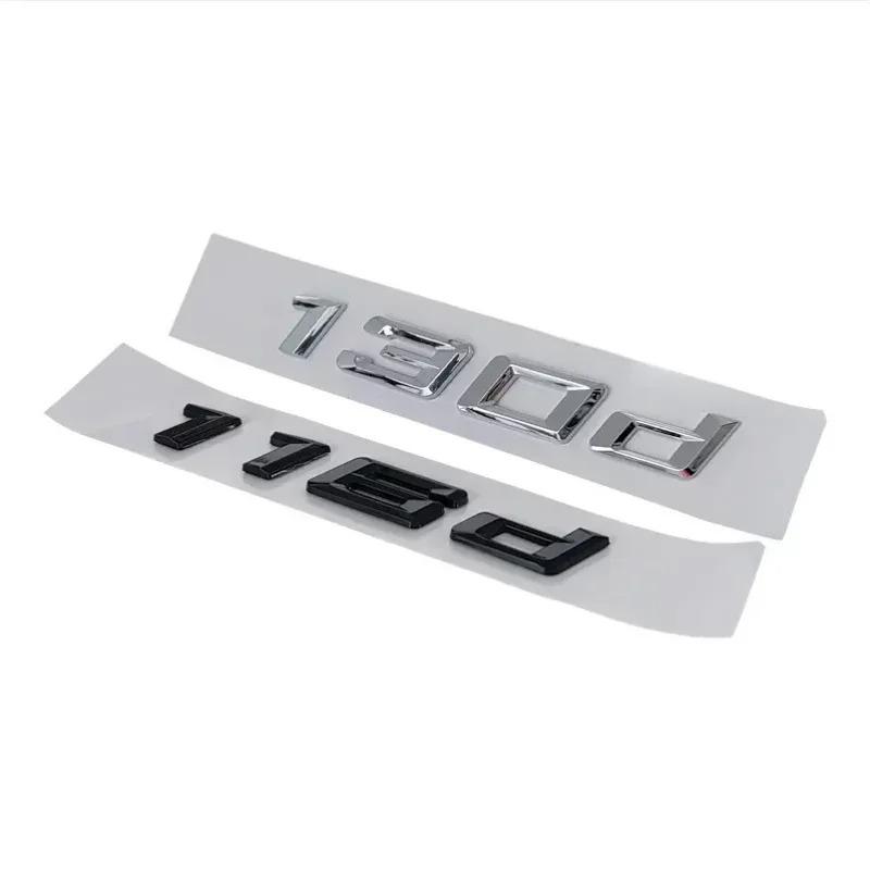 3D ABS Chrome Black Car Letters Sticker For BMW 116d 118d 120d 125d 130d 135d 218d 220d 240d Logo Emblem Badge Decal Accessories BV7