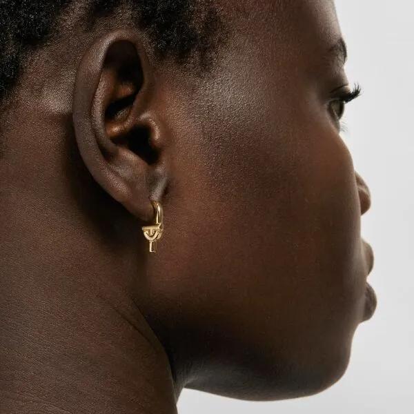 [TOUS] 18K Gold Vermeil Silver Icon Manifesto Earrings 1004122300
