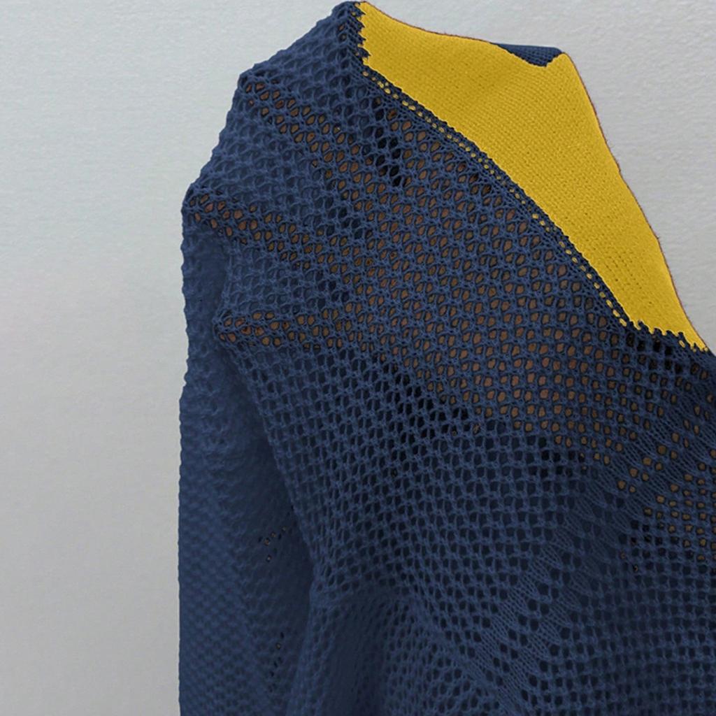 Women's Fashion Casual Street Trend Digital Printing V-Neck Long Sleeve Knit Top