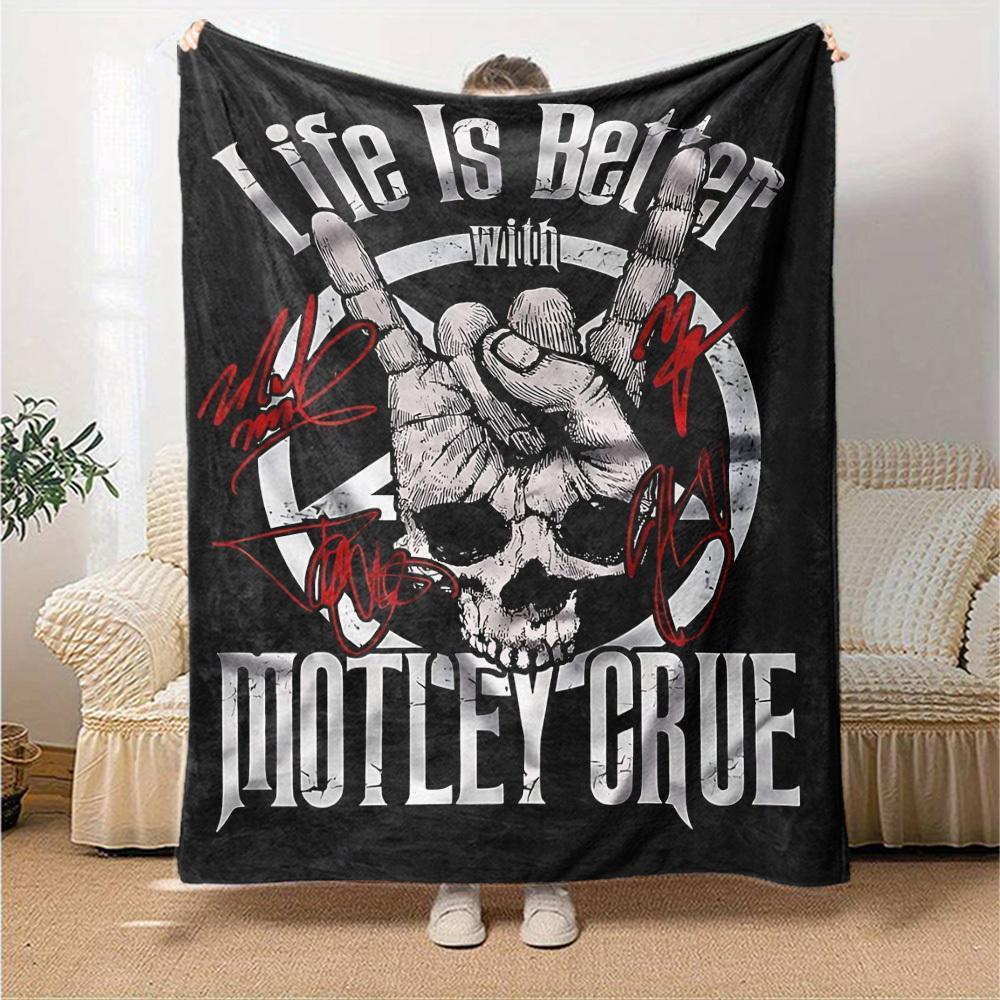 1pc dragon guitarThemed Blanket Soft Flannel All Season Cozy Throw with Bold Graphic Print, Travel, or Holiday Gift for Family & Friends