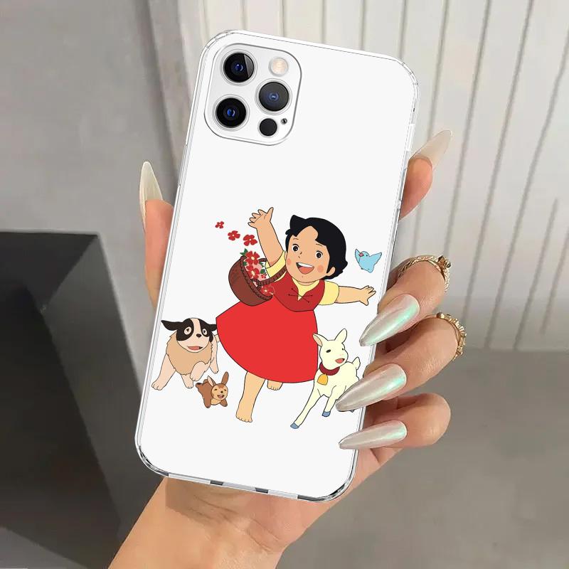 Милый мультяшный чехол Heidi для Iphone 17 Air 16 15 Plus 14 13 Mini 12 11 Pro Max 16E 7 8 SE 2020 Мягкий чехол-накладка 17 Ai