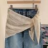 Lightweight Mesh Knit Neck Scarf Hollow Out Knit Triangle Shawl Hollow Out Shawl  For Women