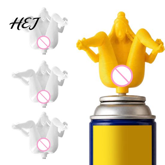 Spray Can Nozzle 1/2Pcs Human Body Nozzle, 3D Printed Men Decorative Squirter Tip for Bottle, Reusable Attachment Head