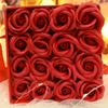 16pcs Soap Rose Flower Bouquet Bath Body Floral Petal Scented Soap Gift Girlfriend Wife Wedding Valentine's Day Women's Day