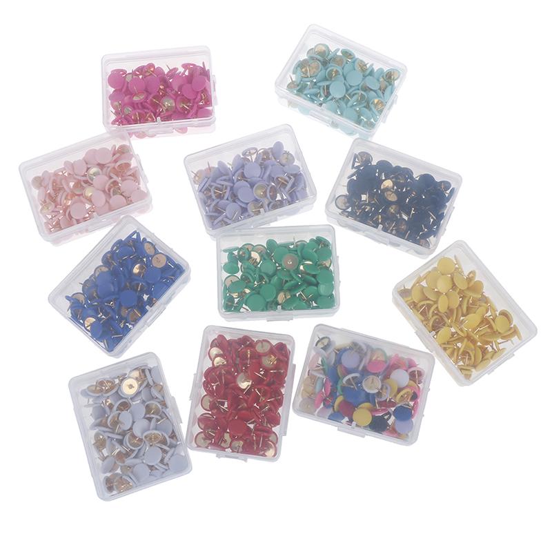 100Pcs Round Push Pins Notice Board Map Thumb Tacks Point Bulletin Drawing