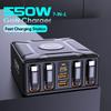 7-в-1 Зарядная станция 550 Вт с выдвижным USB C кабелем 100 Вт Быстрое зарядное устройство GaN для MacBook Pro iPhone 17 Samsung Ноутбука Планшета