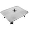 Stainless Steel Buffet Serving Tray with Transparent Stainless Steel Plate For Buffet for Food Holding Baking