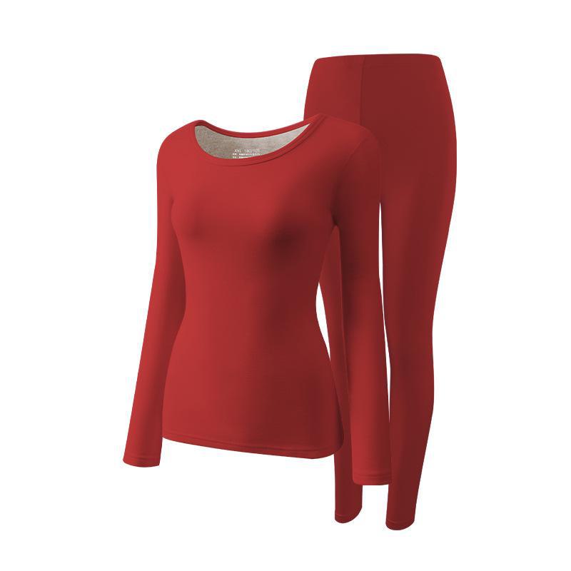 New Wool Silk Thermal Underwear: Women's Slim Fit Round Neck Top & Bottom, Men's Autumn Suit