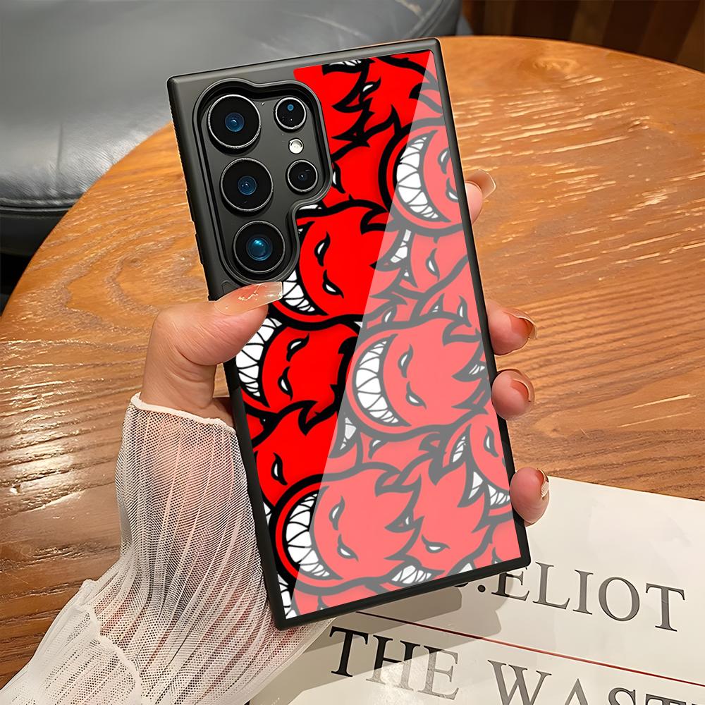 Чехол для телефона Spit Fires SkateBoards для SAMSUNG S25 24 S22 S20 ULTRA S21 S30 23 Note5 S8 Plus S9 S10E Lite PC+TPU Funda
