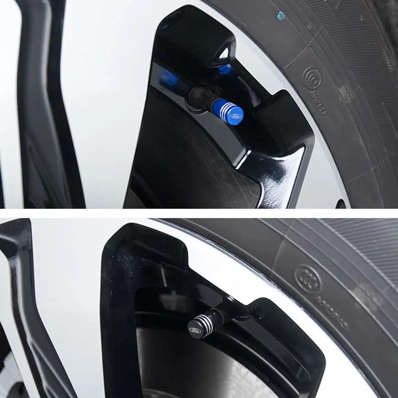 QZKW1 Car Tire Valve Caps Tyre Airtight Cover Dust For Ford B-Max cmax smax KA st line Galaxy Explorer Expedition Mondeo Accessories