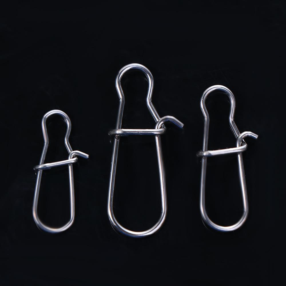 Steel For Lures Lock Snap Connector Swivel Lure Connector Fishing Snaps Clips Swivel Connector
