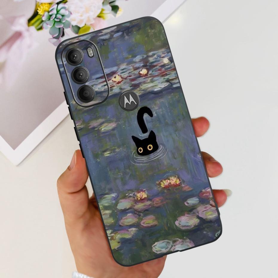 Lovely Printing Case For Motorola Moto G71 5G Soft TPU Black Silicone Back Cover For MOTO G71 G 71 5G XT2169-1 Phone Cases