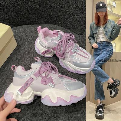 Большие размеры повседневные кожаные туфли на каблуках 6,5 см женские теплые меховые кроссовки на высокой платформе толстая подошва плюшевые спортивные туфли для папы Zapatos Mujer