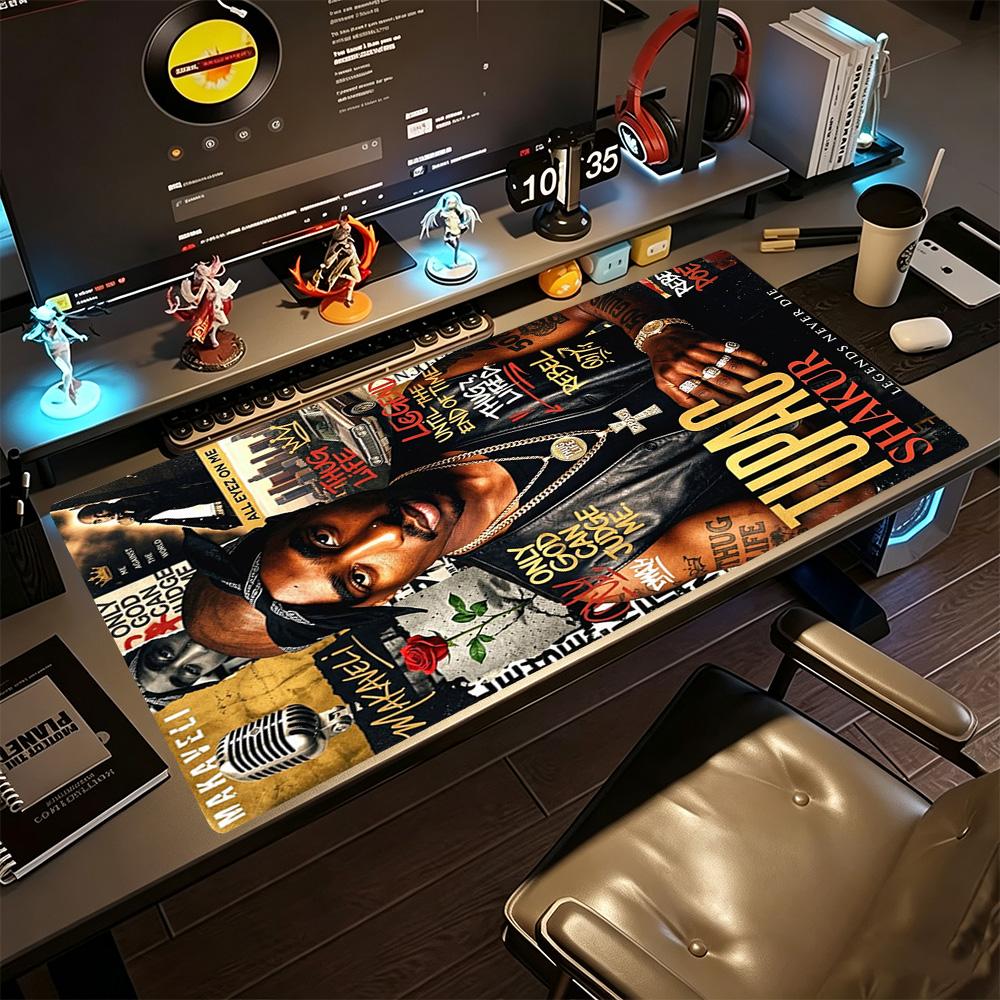 2Pac Gaming Mouse Pad Desk Mat Office Mouse Mats Nonslip Rubber Base Office And Gaming Desk Decoration