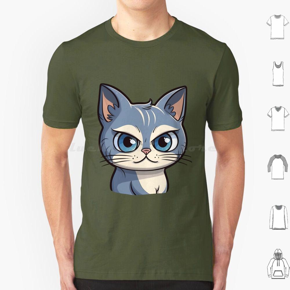 Милая Киска Футболка Мужская Женская Детская 6xl Кошка Милая Кошка Иллюстрация Мультяшная Кошка Дизайн Мяукающая Кошка Арт Игривая Кошка Рисунок