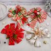 Yousheng Christmas Tree Pendant Bow Large Champagne Christmas Wreath Bow Stunning Gift Bow Knot Wedding Mother Day Decoration