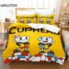 Cartoon Cuphead Show Bedding Set Boys Girls Twin Queen Size Duvet Cover Pillowcase Bed Kids Adult Fashion Home Textileextile