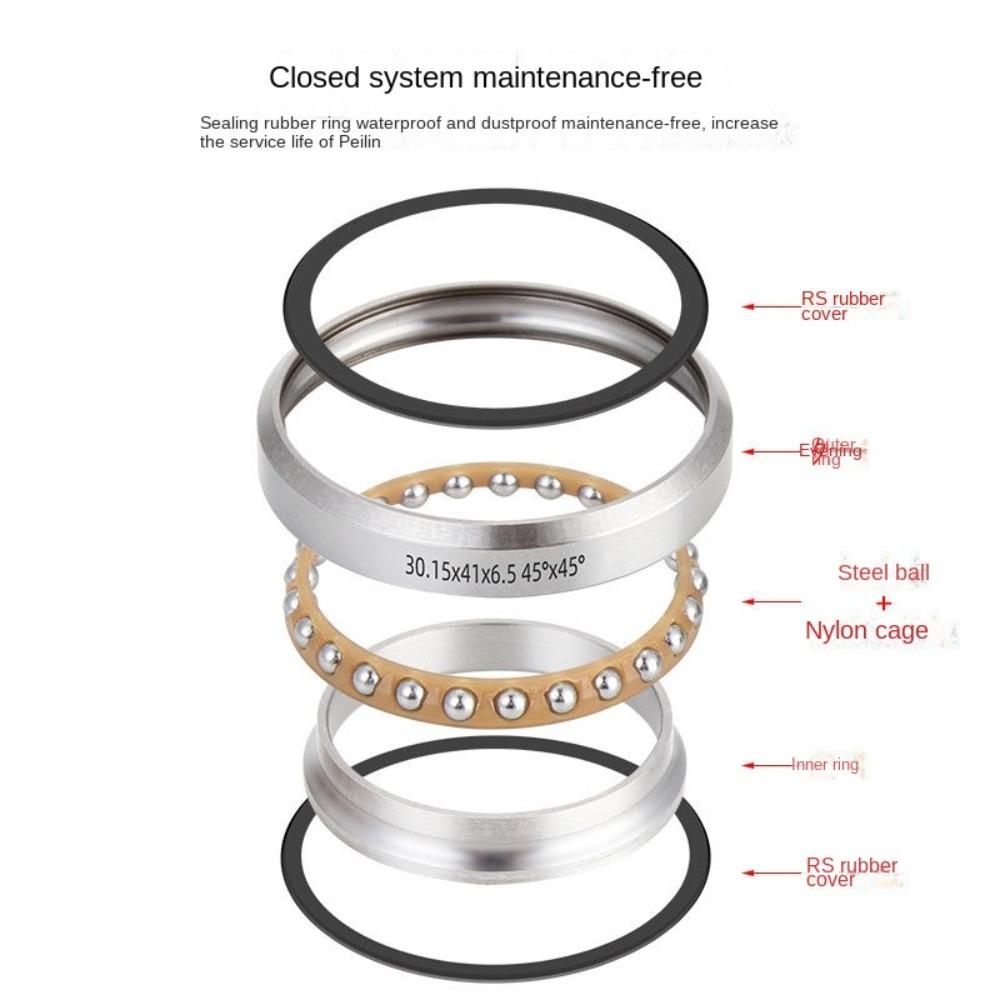 General Bike Headset Bearing Steel Wear Resistance Bicycle Headset Bearing Steering Bearings Waterproof Bike Repair Parts