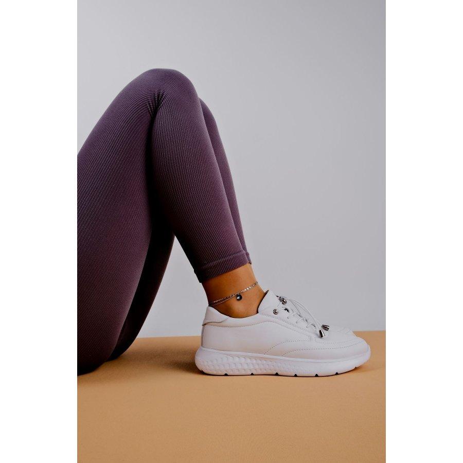 Женская повседневная обувь из натуральной кожи, кроссовки