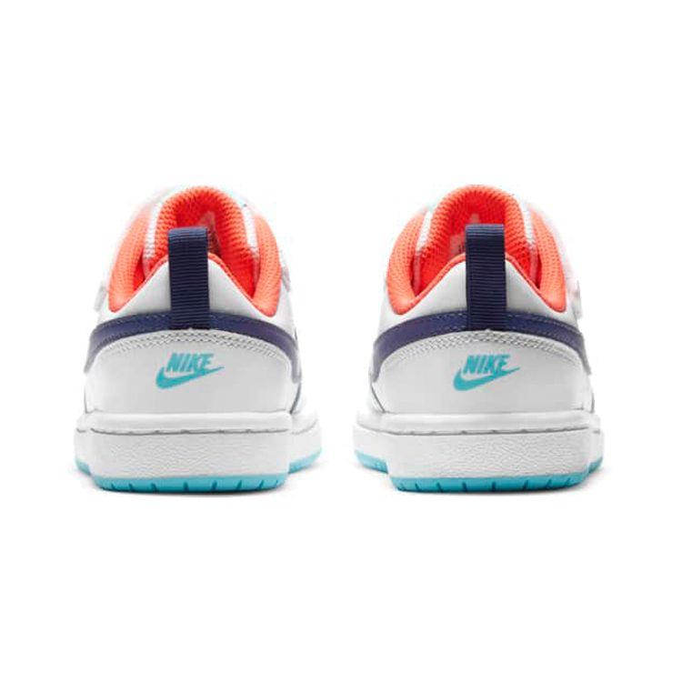 Nike Детские кроссовки Court Borough Low 2 PS White Dark Purple Dust Copa Bright-Mango BQ5451-112