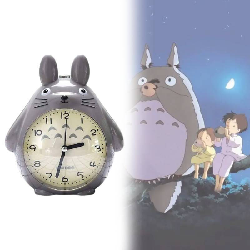 Wekity For Totoro Theme Snooze Function Silent Night Light Clocks Best Gift Kids
