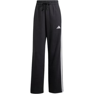 Женские брюки Essentials 3-Stripes с открытым низом из французского терри Черный JW7182