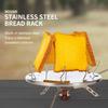 Camping Toaster Rack Stainless Steel Camp Stove Toaster for 4 Slices of Bread Picnic Hiking Portable Rack Toast Maker