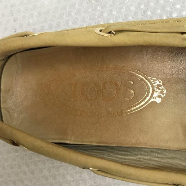 TOD’S Кожаные мокасины для вождения 36 22.5-23 желто-коричневые(ИСПОЛЬЗОВАЛ)