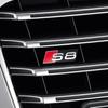 1pc hot S3 S4 S5 S6 S7 S8 Front Grille Badge ABS Emblem hot Exterior Modification Accessories Decoration Stickers