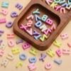 50 шт. Акриловые крупные стильные бусины в виде букв для самостоятельного домашнего декора, подарочные аксессуары ручной работы