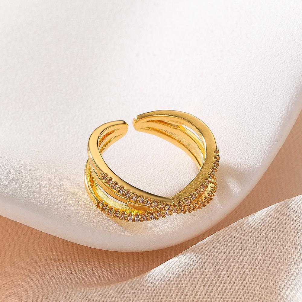 New European and American Fashionable Simple Geometric Open Ring for Women, Adjustable and Unique Rings