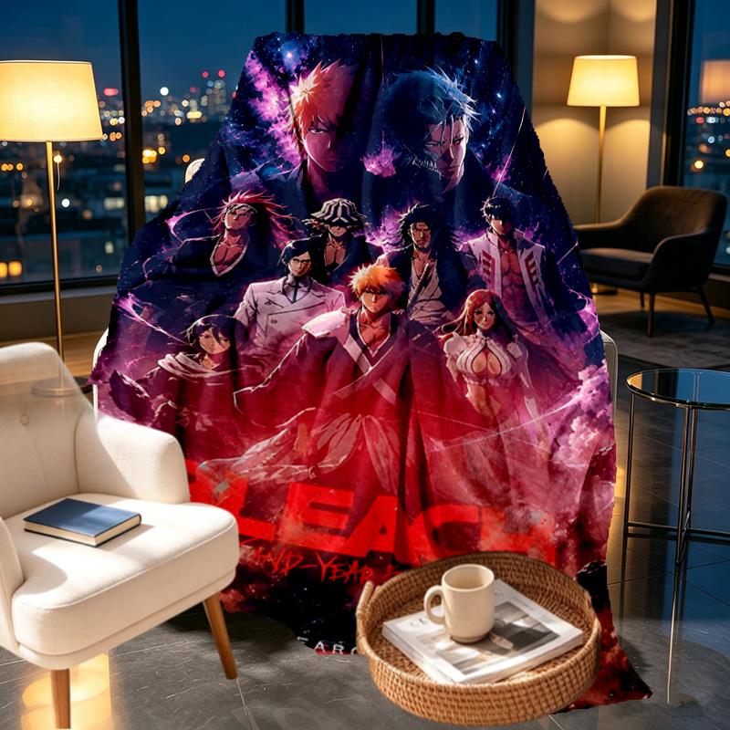BLEACH Print Blanket - Soft & Comfortable, for Bedroom, Travel, Sofa, Home Decoration - Birthday Christmas Gift for Friend