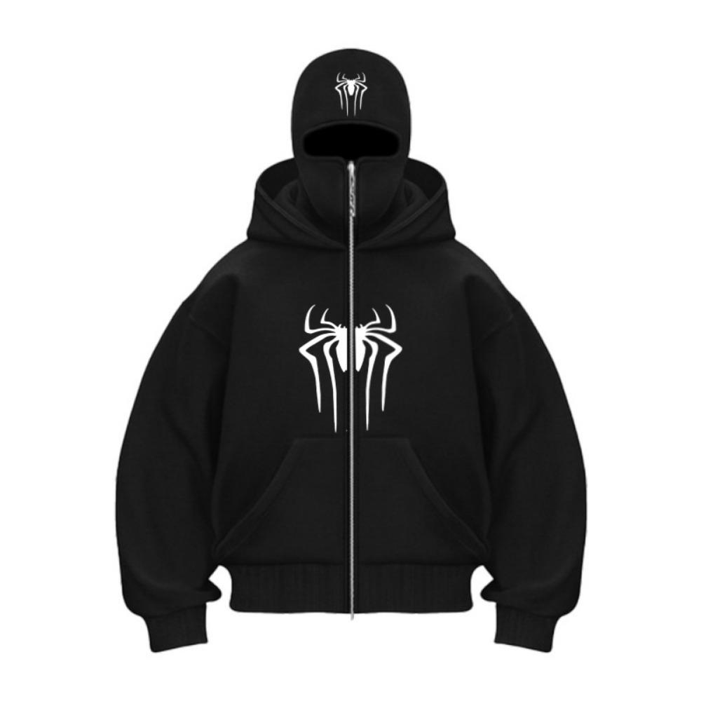 2025 Осень и Зима Новая Мужская и Женская Повседневная Спортивная Одежда с Дизайном Маски с Капюшоном, Спортивное и Модное Худи Большого Размера