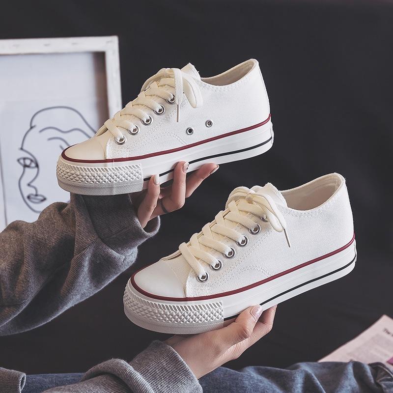 Platform Canvas Shoes Women's Shoes Spring and Autumn New Inner Heightening Board Shoes Ulzzang Versatile Cloth Shoes