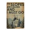 Hisun Tin Sign pc Ski Wall Decor Ski Signs Ski Party Decorations Ski Poster Vintage Ski Metal Tin Sign Ski Lodge Decor Mountain Home Decor Sk
