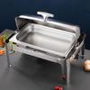 ZISIZ Прямоугольная мармитница с полностью открывающейся крышкой для фуршета
