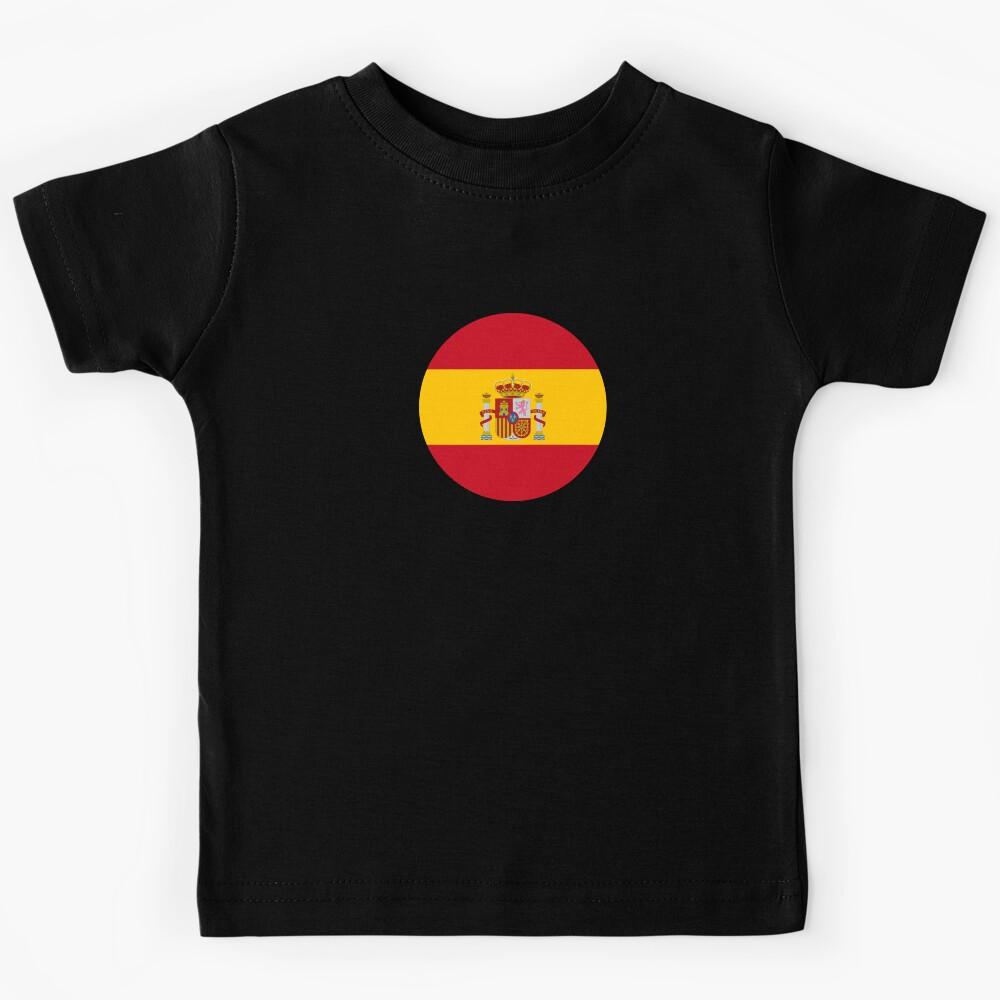 Spain Circle Flag Kids T-Shirt