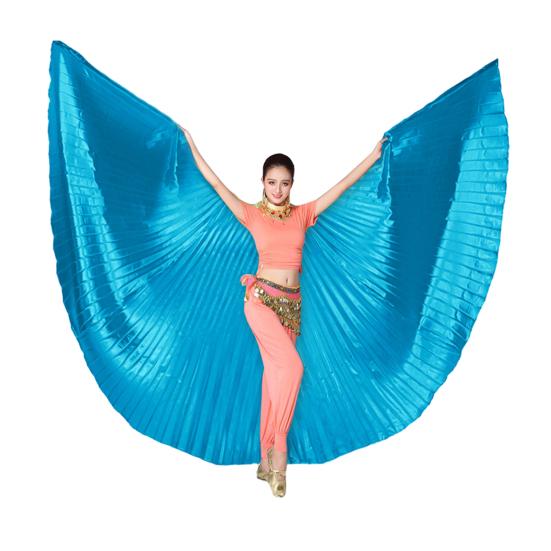 1 Set Belly Dance Wing with Telescopic Rod Eye-catching Wing Prop Cosplay Costume for Parties Festivals Decoration