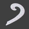 4pcs Comma Shaped French Curve Ruler Plastic Curve Ruler Set Dressmaking Yardstick  For Tailors