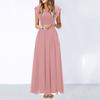 Womens Lace Chiffon Ball Gown Party Maxi Dress