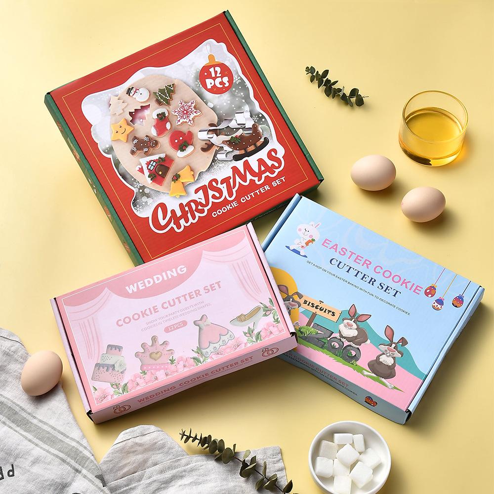 Формы для печенья из нержавеющей стали, 12 шт. Формы для выпечки в форме динозавра, форма для торта, нарезка фруктов и овощей