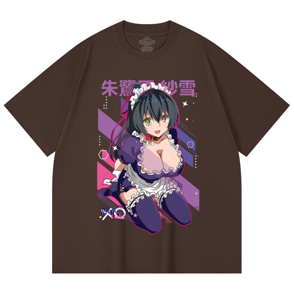 230 г/м² 100% хлопок Hensuki V1 Sayuki Принт Унисекс Тяжелая хлопковая футболка