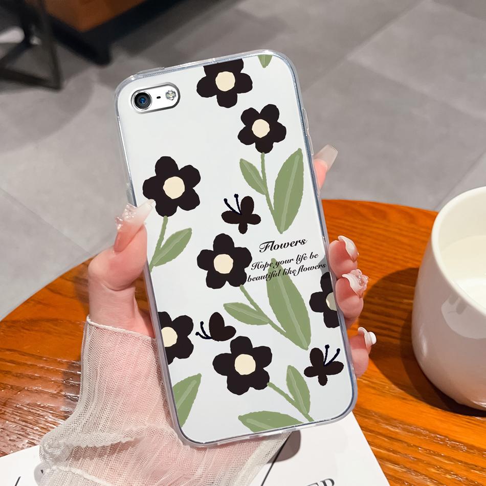 Для iPhone 4 5 5S 6 Plus Чехол для телефона Чернильная живопись Мягкая прозрачная силиконовая задняя крышка Для Apple iphone4 iphone5 5 S iphone6 6+ Funda