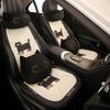 Universal Four Seasons Cute Cartoon Cat Headrest Car Seat Cushion Covers Black Cat Lumbar Support Car Interior Accessories