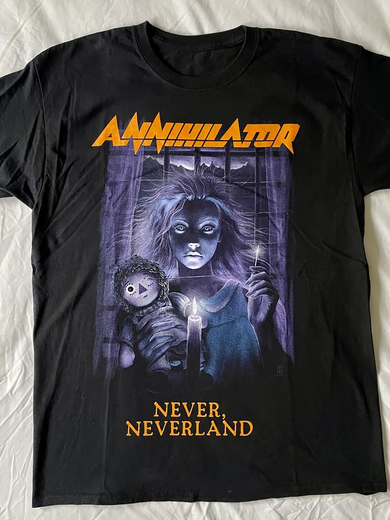 Unisexs Annihilator Band Never Neverland Horror Album Art TShirt Heavy Metal Concert Tee with Iconic Print