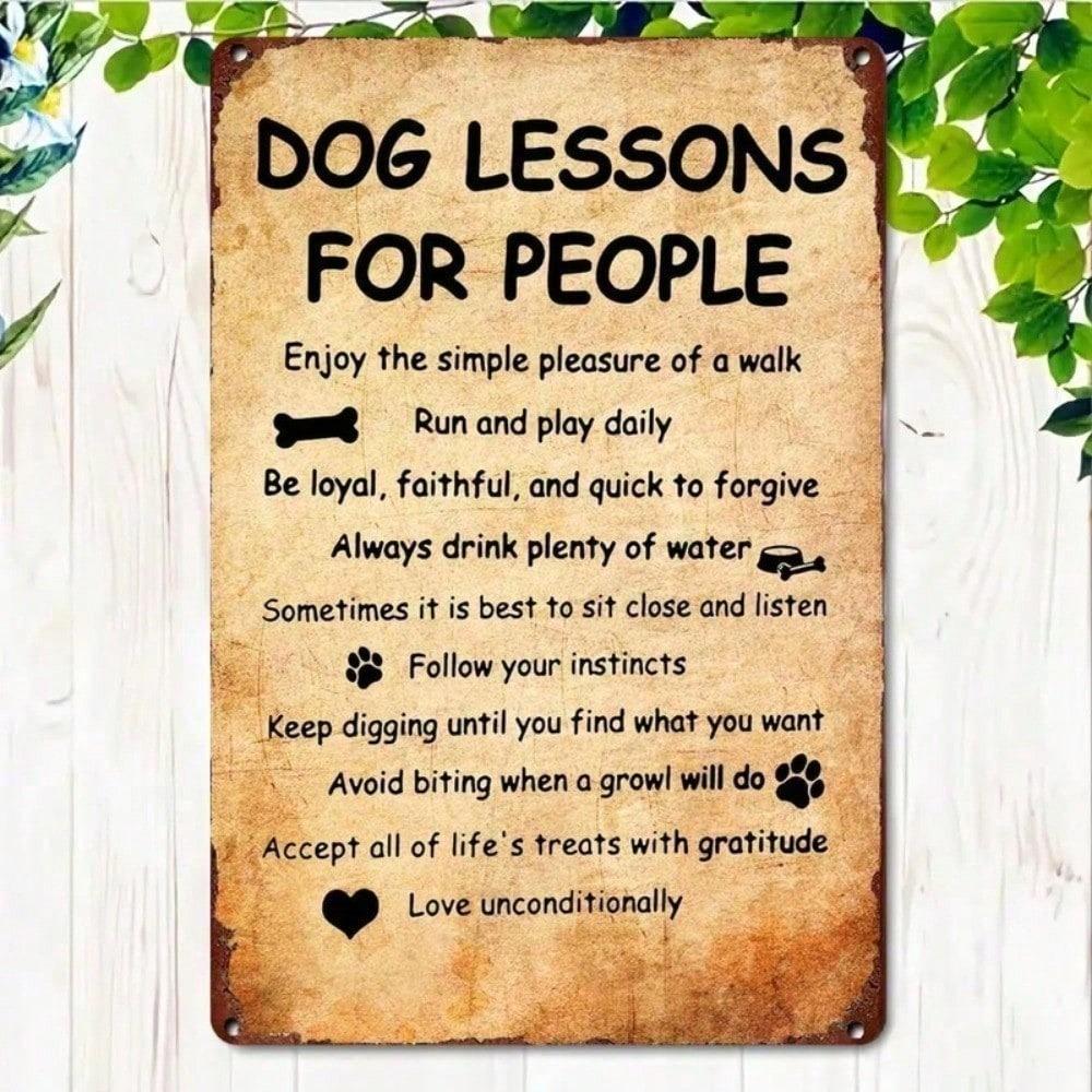 Vintage Metal Wall Art Dog Sign Rustic Iron Decor for Home Farmhouse Patio